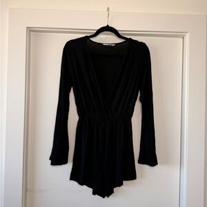 Audrey Elegant Black Romper
